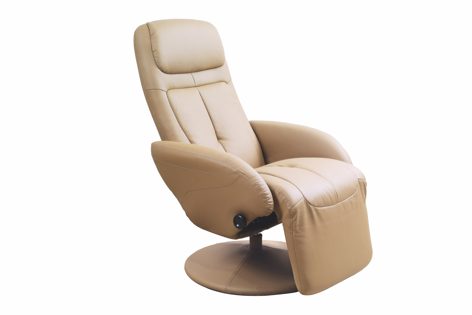 Produkt w kategorii: Fotele, nazwa produktu: Fotel relaksacyjny Optima beżowy ekoskóra