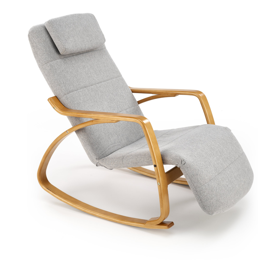 Produkt w kategorii: Fotele, nazwa produktu: Fotel bujany drewniany szary - Prime