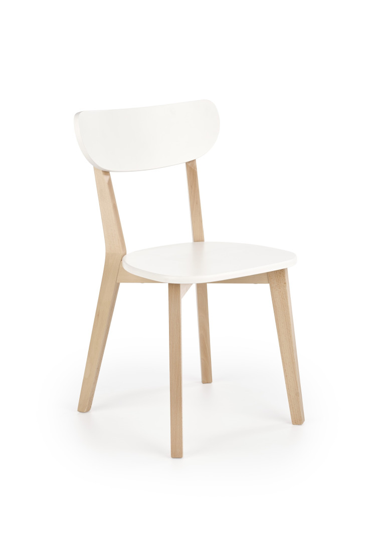 Krzesło BUGGI naturalny / biały elegant