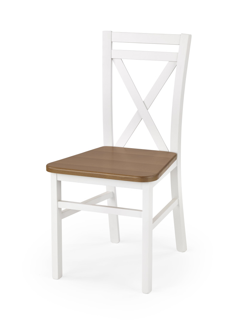Eleganckie krzesło DARIUSZ 2 białe/olcha