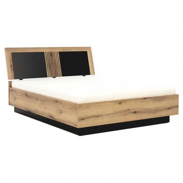 Produkt w kategorii: Łóżka, nazwa produktu: Łóżko Aris Dąb-Czarny 140 cm LED